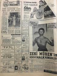HÜRRİYET GAZETESİ 4 HAZİRAN 1966-Gürel Ünlüsoy-Sevinç Pekin-Rizeli Niyazi ve Sevgilisi : Üç güzellik yarışı  kazanmış olan 19 yaşındaki Alman kızı çoluk çocuk sahibi Karadenizli  gence aşık oldu ---İnönü Başbakan için  nurcu diyor --Giresun da çaya  uçan otobüste 11 kişi öldü ---Önüne gelene  para dağıtan Mersinli  zengin  otel de  soyulduğunu iddia etti ---73 yaşındaki  iş adamı okutup ,ortak yaptığı  mühendisi öldürdü --Birgen Gürsel bir bluz  ve  eteklikte  baba evine döndü ---Savcı kardeş  katili  idamlık Meryem in  beratini  istedi ---Saraçhane geçidine 7 milyon lira harcandı ---Kadınlar kocalarının iyi giyinmesini  istiyor --Zeki Müren in  içkisiz halk konserleri --Fenerbahçe Galatasaray karşılaşıyor --Ordu futbol takımımız  hazırlıklarını bitirdi --Çukurova ,Eskişehirspor a karşı son şansını  kullanıyor---Lefter  ,Çukurova İd.Yurdu nu  bırakıyor -- Ayhan Işık ı bir ayda 380 kişi ziyaret etti ---Bu senenin  ümit yıldızları  kimler olacak ? Golden Horn Türkiye ye döndü ---