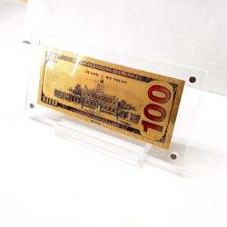 Masa üstü şeffaf sergi standında, Altın 24K Gold 100 $, Altın Varak  100 $, Koleksiyonluk, Hediyelik