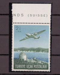 1950 2 1/2 LİRA Uçak Pulu Mnh Lüks
