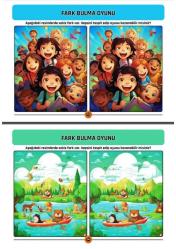 Çocuklar İçin Fark Bulma Kitabı (Gizli Nesneleri Bulma YAZ-SİL Kitabı Hediyeli)