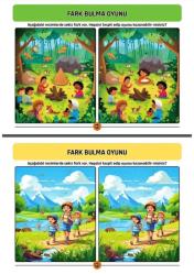 Çocuklar İçin Fark Bulma Kitabı (Gizli Nesneleri Bulma YAZ-SİL Kitabı Hediyeli)
