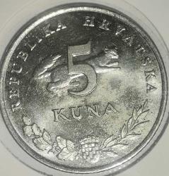 HIRVATİSTAN 2014 5 KUNA   ÖZEL KAPAMASINDA