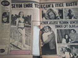 Pazar Haftalık Aktüalite Sinema Tiyatro Müzik ve Magazin Dergisi - 23 Ekim 1970 - Sayı:735 - Sevim Emre Yeşilçam'a iyice küstü - Aynur Akarsu, Yıldırım Gencer örnek çift oldular - Sadri Alışık'ı boyalı yamyamlar Afrika'ya yolcu etti - Yılmaz Güney dert yandı - Mahmut Tezcan yeni eşi üzerinde iddialı - Müşerref Tezcan - Menderes Utku - Filiz Akın'a şarkıcılık çok yakıştı - Persil Deterjan Reklamı - Raquel Welch - Ursula Andress - Dişilerin En Dişisi! - Peri Han - Güner sümer - Selda Alkor - Ayşecik Pamuk Prenses oldu - Zeynep Değirmencioğlu - Suna Selen - Salih Güney - Nuran Aksoy'un albümünden - Seher Şeniz, Feri Cansel ile savaşıyor fotoğraf ve haberi - Tam Takım Dergi