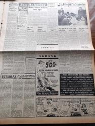 Vatan Gazetesi - 27 Kasım 1953 - Ahmet Emin Yalman Köşe Yazısı - Sovyet Rusya 4 Dış Bakanı Toplantısına iştirak Edecek - Otomobil Yarışlarının Neticesi Belli Oldu - Başbakan Adnan Menderes Ankara'ya Gitti - Öldürmeden Sanık Dilsizin Duruşması Başladı - Yunan Dış bakanı Stefanopulos Türk Dostluğu Esastır Dedi - Avrupa Ordusu İçin Verilen Kararlar - Basın Ve Ceza Kanunlarında Değişiklik Hazırlığı - Tütün Kongresi Bursa'da Toplandı - İngilterede Gece Maçı Sayısı Arttı - Yeşil Gözlü Soledad Yazan Greta Granor Yazı Dizisi - Sadık Aldoğan Başbakan Adnan Menderes'e Hakaretten Mahkum Oldu - Churchill Kabinesi Müşkül Durumda - Türk Amerikan İngiliz Dostluk Grubu Kuruldu - Samsun Liman İnşaatı Başladı - Afrika'da 4 Ay Yazan Tunç Yalman Yazı Dizisi - Kılıçali Hamamı Yazan Adnan Veli Yazı Dizisi - Yeni Bir Ticaret Şekli Senetsiz Sepetsiz Taksitle Satış - Veba Yazan Albert Camus Yazı Dizisi - Sinema Tenkidleri - Dört Dakikada İnsanı Öldüren Müthiş Bir Zehirli Gaz - Arsenal Takımının Öncülüğü