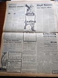 Vatan Gazetesi - 29 Kasım 1953 - Ahmet Emin Yalman Köşe Yazısı - Memurlara Dört Aylık Tazminat Verilecek - Dost Pakistan Devlet Başkanı Gulam Muhammed Ankara'da - Amerikan Başkanı Eisenhower'in Bir Sualine Gulam Muhammed Hem Pakistanlıyım Hem Türküm Dedi - Piyes Yazarı Eugene O'Neill Öldü - Sedat Simavi'nin Müdafaası Dün Yapıldı - Türk Yugoslav Ve Yunan Hava Planı Hazırlandı - İngiltere'nin İran'la Siyasi Münasebeti - Türkiye Mısır'a Yeni Bir Nota Verdi - Yeşil Gözlü Soledad Yazan Greta Granor Yazı Dizisi - Yakalanan Manitacılar - Fransa Sömürge Rejimi - Fotoğraflarla Haberler - İtalya İle Telefon İrtibatı Kuruldu - Kılıçali Hamamı Yazan Adnan Veli Yazı Dizisi - Dikkat Nihat Erim - Veba Yazan Albert Camus Yazı Dizisi - Arı Unları - Tiyatrolar Sinemalar Programı - Minerva Dikiş Makineleri - Good Year Lastikleri - Hanomag Pikap Ve Kamyonetleri - Fransa Sömürge Rejimine Yeni Bir Veçhe Veriyor