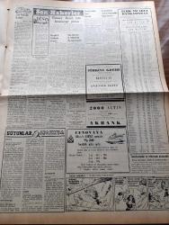 Vatan Gazetesi - 1 Aralık 1953 - Ahmet Emin Yalman Köşe Yazısı - Sudan Mısır İle Birleşecek -  Pakistan Devlet Reisi Gulam Muhammed İslamiyet'e Ne Zarar Geldi İse Yobazlardan Gelmiştir Dedi -  Eisenhower John Foster Dulles İle Rus Notasını Müzakere Etti - Yaman Egeli Anıldı - Amerika'da McCarthy Cumhurbaşkanı Olmak İstiyor - Winston Churchill 80 Yaşına Girdi - Kızılların Kore Hakkında Yeni Teklifi - Amerika Ayda 1000 Uçak İmal Ediyor - Yeşil Gözlü Soledad Yazan Greta Granor Yazı Dizisi - Paris Cinayet Mahkemesinde Mühim Bir Dava Yazan Mehmet Ali Sebük - Güney Asya İçin Komünist Planı - Kızıl Propagandacı Mehmet Avcı Mahkum Oldu - Afrika'da 4 Ay Yazan Tunç Yalman Yazı Dizisi - Kılıçali Hamamı Yazan Adnan Veli Yazı Dizisi - Çocuk Köşesi - Veba Yazan Albert Camus Yazı Dizisi - Müstahzar İlaç Darlığı Başlıyor - İngiltere Uganda Kralını Azletti - Hind Devlet Adamı Sir Benegal Rau Dün Öldü - Avrupa Birliği Semineri - Star Traş Bıçağı - Royal Lastikleri - Bulmaca - Niki Nefes Tüpü - Semerkant