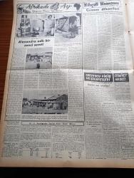 Vatan Gazetesi - 1 Aralık 1953 - Ahmet Emin Yalman Köşe Yazısı - Sudan Mısır İle Birleşecek -  Pakistan Devlet Reisi Gulam Muhammed İslamiyet'e Ne Zarar Geldi İse Yobazlardan Gelmiştir Dedi -  Eisenhower John Foster Dulles İle Rus Notasını Müzakere Etti - Yaman Egeli Anıldı - Amerika'da McCarthy Cumhurbaşkanı Olmak İstiyor - Winston Churchill 80 Yaşına Girdi - Kızılların Kore Hakkında Yeni Teklifi - Amerika Ayda 1000 Uçak İmal Ediyor - Yeşil Gözlü Soledad Yazan Greta Granor Yazı Dizisi - Paris Cinayet Mahkemesinde Mühim Bir Dava Yazan Mehmet Ali Sebük - Güney Asya İçin Komünist Planı - Kızıl Propagandacı Mehmet Avcı Mahkum Oldu - Afrika'da 4 Ay Yazan Tunç Yalman Yazı Dizisi - Kılıçali Hamamı Yazan Adnan Veli Yazı Dizisi - Çocuk Köşesi - Veba Yazan Albert Camus Yazı Dizisi - Müstahzar İlaç Darlığı Başlıyor - İngiltere Uganda Kralını Azletti - Hind Devlet Adamı Sir Benegal Rau Dün Öldü - Avrupa Birliği Semineri - Star Traş Bıçağı - Royal Lastikleri - Bulmaca - Niki Nefes Tüpü - Semerkant