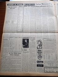 Vatan Gazetesi - 1 Aralık 1953 - Ahmet Emin Yalman Köşe Yazısı - Sudan Mısır İle Birleşecek -  Pakistan Devlet Reisi Gulam Muhammed İslamiyet'e Ne Zarar Geldi İse Yobazlardan Gelmiştir Dedi -  Eisenhower John Foster Dulles İle Rus Notasını Müzakere Etti - Yaman Egeli Anıldı - Amerika'da McCarthy Cumhurbaşkanı Olmak İstiyor - Winston Churchill 80 Yaşına Girdi - Kızılların Kore Hakkında Yeni Teklifi - Amerika Ayda 1000 Uçak İmal Ediyor - Yeşil Gözlü Soledad Yazan Greta Granor Yazı Dizisi - Paris Cinayet Mahkemesinde Mühim Bir Dava Yazan Mehmet Ali Sebük - Güney Asya İçin Komünist Planı - Kızıl Propagandacı Mehmet Avcı Mahkum Oldu - Afrika'da 4 Ay Yazan Tunç Yalman Yazı Dizisi - Kılıçali Hamamı Yazan Adnan Veli Yazı Dizisi - Çocuk Köşesi - Veba Yazan Albert Camus Yazı Dizisi - Müstahzar İlaç Darlığı Başlıyor - İngiltere Uganda Kralını Azletti - Hind Devlet Adamı Sir Benegal Rau Dün Öldü - Avrupa Birliği Semineri - Star Traş Bıçağı - Royal Lastikleri - Bulmaca - Niki Nefes Tüpü - Semerkant