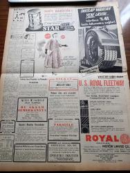 Vatan Gazetesi - 1 Aralık 1953 - Ahmet Emin Yalman Köşe Yazısı - Sudan Mısır İle Birleşecek -  Pakistan Devlet Reisi Gulam Muhammed İslamiyet'e Ne Zarar Geldi İse Yobazlardan Gelmiştir Dedi -  Eisenhower John Foster Dulles İle Rus Notasını Müzakere Etti - Yaman Egeli Anıldı - Amerika'da McCarthy Cumhurbaşkanı Olmak İstiyor - Winston Churchill 80 Yaşına Girdi - Kızılların Kore Hakkında Yeni Teklifi - Amerika Ayda 1000 Uçak İmal Ediyor - Yeşil Gözlü Soledad Yazan Greta Granor Yazı Dizisi - Paris Cinayet Mahkemesinde Mühim Bir Dava Yazan Mehmet Ali Sebük - Güney Asya İçin Komünist Planı - Kızıl Propagandacı Mehmet Avcı Mahkum Oldu - Afrika'da 4 Ay Yazan Tunç Yalman Yazı Dizisi - Kılıçali Hamamı Yazan Adnan Veli Yazı Dizisi - Çocuk Köşesi - Veba Yazan Albert Camus Yazı Dizisi - Müstahzar İlaç Darlığı Başlıyor - İngiltere Uganda Kralını Azletti - Hind Devlet Adamı Sir Benegal Rau Dün Öldü - Avrupa Birliği Semineri - Star Traş Bıçağı - Royal Lastikleri - Bulmaca - Niki Nefes Tüpü - Semerkant