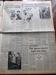 Vatan Gazetesi - 27 Ekim 1953 - Ahmet Emin Yalman Köşe Yazısı - Narlı Gaziantep Hattı Dün İşletmeye Açıldı - Millet Partisi Davasının Bazı Şahitleri Dinlendi - Millet Partisi Davasına 3. Sulh Ceza Bakacak - Avrupa'daki Müttefik Komutanlığı Başkomutanı General Gruenther 28 Ekim'de Geliyor - İran Başbakanı Zahidi Türk İran Dostluğu Zarurettir Dedi - Gizli Nurculuk Teşkilatına Dair Yeni Bir Vesika Ele Geçmiştir - Saidi Kürdi - Yeşil Gözlü Soledad Yazan Greta Granor Yazı Dizisi - Deniz Adamları Sendikası - Amerika'nın Hür Memleketlere Mali Yardımı Sona Eriyor - Adana'nın yeni Telefon Santralı Açıldı - Afrika'da 4 Ay Yazan Tunç Yalman Yazı Dizisi - Beyazların Kokteyli Ve Zenci Koro Konseri - Sinema Tenkidleri Atilla İlhan - İstanbul Kapılarında Fethin Büyük Tarihî Romanı Yazan Feridun Fazıl Tülbentçi Yazı Dizisi - Albert Einstein Tıp Akademisi Kuruluyor - Kısa Pantaloluların Goncourt Mükâfatı -  Borsa - Puro Tuvalet Sabunu - Futbol Federasyonu Başkanı Orhan Şeref Apak'ın Beyanatı - Arsenal
