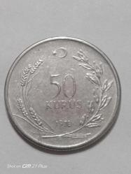 TÜRKİYE CUMHURİYETİ 50 KURUŞ 1976  ÇÇT