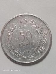 TÜRKİYE CUMHURİYETİ 50 KURUŞ 1975  ÇÇT