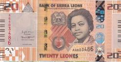SIERRA LEONE 20 Leones, 2022 ÇİL
