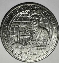 AMERİKA 2023 D  25 CENT  HATIRA ELEANOR ROOSEVELT