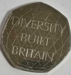 İNGİLTERE 2020   50 PENCE HATIRA  British Diversity (İNGİLİZ ÇEŞİTLİLİĞİ)