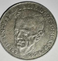 ALMANYA 1990 2 MARK HATIRA  Dr.Kurt Schumacher. 30. Yıldönümü - Federal Cumhuriyet (1949 - 1979)