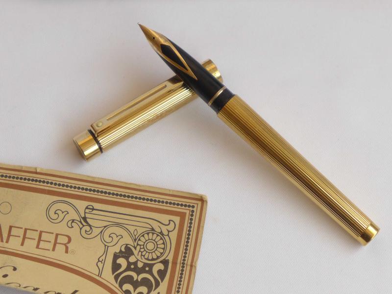 Vintage Sheaffer Targa Dolma Kalem 14 ayar alt n uc