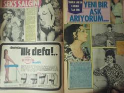 Pazar Haftalık Aktüalite Sinema Tiyatro Müzik ve Magazin Dergisi - 5 Mayıs 1972 - Sayı:815 - Esen Püsküllü - Müşerref Tezcan - ''Mutluyuz ve gül gibi geçiniyoruz'' - Serpil Örümcer - En güzel aşçı benim - Seyyal Taner, Tamer Yiğit sevişmek için otomobili seçtiler - Aşk otomobili - Seks Salgını - Sami Tunç - Yalnızlık Semra Sar'ın canına tak etti - Persil deterjan reklamı - Bir çırpıda Hülya Darcan - Melek Görgün yarışmada rakip tanımıyor - Hayati Hamzaoğlu - Çiftçi güzeli Seyhan Gümüş açılıp saçıldı - ALFA Banyo Köpüğü Reklamı - Nigar Uluerer - Avrupa'dan yüklü döndü - Birsen Kaya - Bitirim Kemal - Yıldırım Gencer - Tijen Dorsay - Gülgün Erdem Judo'dan sonra karate öğrendi - Zeynep Aksu Milano film festivalinde - Müşerref Tezcan - Sezer Güvenirgil sette bile eşinin peşini bırakmıyor fotoğraf ve haberi r- Tam Takım Dergi