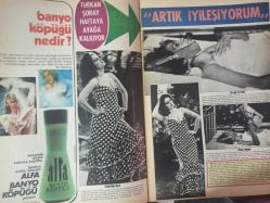 Pazar Haftalık Aktüalite Sinema Tiyatro Müzik ve Magazin Dergisi - 21 Temmuz 1972 - Sayı:826 - Türkan Şoray - Meral Zeren - Hulki Saner - Cüneyt Gökçer - Asım Nipton'u kaybettik - Ülkü Erakalın - Menderes Utku - Sadri Alışık - Nubar Terziyan - ALFA Banyo Köpüğü reklamı - Türkan Şoray haftaya ayağa kalkıyor - Blendax Şampuan Reklamı - Bir çırpıda Tunç Oral - Sevim Tuna - Tamer Yiğit - Samim Meriç dönüş yaptı - Melek Görgün - Semra Sar - Cihan İlkbaşaran - Selda Alkor Mikrofona Kavuştu - Tursil deterjan reklamı - Alman profesör: ''Nazan Berk''in elinden bira içmek zevkmiş'' dedi - Fikret Hakan'ın son aşkı - Feri Cansel - Serdar Gökhan - Elif Ozangil - Meral Zeren ''Mevsime İddialı Giriyorum'' diyor - Ruhan Kumru fotoğraf ve haberi - Tam Takım Dergi