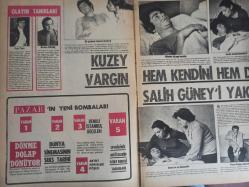Pazar Haftalık Aktüalite Sinema Tiyatro Müzik ve Magazin Dergisi - 27 Ekim 1972 - Sayı:840 - Seyyal Taner - Nadia - Feyzi Tuna - Burhan Tekinliğ - Salih Güney - İpek Güney - Kuzey Vargın - Zuhal Tan, Nil Göncü'nün ardından Yeşilçam bir kurban daha verdi - Nil Başak - Ender Çerçioğlu - Fotojeni güzeli başrole çıktı - Behçet Nacar - Tursil Deterjan Reklamı - Kerem Bozbay - Zeynep Değirmencioğlu - Elia Kazan - Zeynep Değirmencioğlu - Şarkıları ''Ömür Boyu'' sürmedi - Berkant - Serpil Örümcer - Bayan Bacak - Nadia'nın şansı yaver gidince eski plak satıcısı başrol oyuncusu oldu - Seyyal Taner Avrupa'da plak kapağı modeli oldu - Operacı Altan Günbay sinemanın en ateşli ''aşk ilahı'' oluverdi - Altan Günbay - Türkan Erdem fotoğraf ve haberi - Tam Takım Dergi