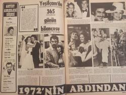 Pazar Haftalık Aktüalite Sinema Tiyatro Müzik ve Magazin Dergisi - 29 Aralık 1972 - Sayı:849 - Hülya Koçyiğit - Sarafina - Leyla Sayar - Engin Çağlar - Filiz Vural - Demir Karahan - Estella Blain - Selda Alkor - Cihat İlkbaşaran - Zeynep Tedü - Salih Güney - Serpil Örümcer - Berkant - Uğur Güçlü - Bilge Olgaç - İzak Benerdate - Meltem Mete - Fikret Hakan - Hümeyra - Fahrettin Aslan - Sacit Aslan - Seher Şeniz - Lütfi Ö. Akad - Serdar Gökhan - Aysun Güven - Kamil Bilbaşar - Fatma Belgen - Halit Refiğ - Yıldız Kenter - Hale Soygazi - Hülya Koçyiğit - Emel Sayın - Tarık Akan - Fatma Girik - Türkan Şoray - Filiz Akın fotoğraflı 1973 Takvimi - Cüneyt Arkın - Persil Deterjan Reklamı - Nazan Berk - Gökben - Atilla Ergün - Erol Taş - Nilüfer Koçyiğit - Ender Çerçioğlu - Nilüfer Koçyiğit - Behçet Nacar fotoğraf ve haberi - Tam Takım Dergi