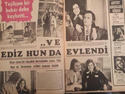 Pazar Haftalık Aktüalite Sinema Tiyatro Müzik ve Magazin Dergisi - 5 Ocak 1973 - Sayı:850 - Bahar Erdeniz - Melek Görgün - Berna Hun - Ediz Hun - Artist Adresleri - Sevda Ferdağ - Selma Güneri - Süleyman Turan - Serdar Gökhan - Seyhan Gümüş - Sezer Güvenirgil - Seyyal Taner - Zeyno Çilem - Ali Avaz - Ülkü Özen - Ali Şen - Fikret Hakan aşkından sonra Zeyno'nun şansı açıldı - Docteur Renaud Krem Reklamı - Bahar Erdeniz - Yalçın Erdeniz - Ferit Şevki - Gönül Hancı - Gönül Hancı - Ferit Şevki - Hale Soygazi dördüncü filmini tamamladı - Aida Deodorant reklamı - Feri Cansel - İrfan Atasoy - Seyyal Taner - Semih Evin - Berker İnanoğlu - Mehmet Karahafız - Erol Taş - Piraye Uzun ''Bu sene benim senem'' diyor fotoğraf ve haberi - Tam Takım Dergi