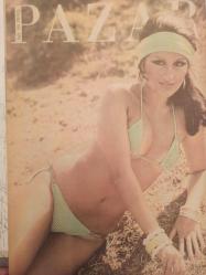 Pazar Haftalık Aktüalite Sinema Tiyatro Müzik ve Magazin Dergisi - 1974 Yılı - Sayı:988 - Seher Şeniz - Nükhet Duru - Seyhan Karabay - Aysun Erge - Arzu Okay - Emel Özden - Seyhan Karabay - Emel Özden - Volkan Kayhan - ''Ben Muazzez Abacı'' Atilla ile gözlerimiz bir birleşti ve bir daha ayrılmadı - Muazzez Abacı - Fagrettin Aslan - Melek Görgün Dev Posteri - Hülya Koçyiğit'ten sonra Türkan Şoray'da şirket kurdu - Filiz Akın - Muzaffer Özpınar - Belgin Doruk - Filiz Akın  Dikkat! - Çetin İnanç - Dansözlükte iş kalmayınca Figen Han kürkçü dükkanına döndü - Sermet Serdengeçti - Melek Görgün - Yılmaz Köksal - Yeşim Yükselen - Feri Cansel - Turgut Akan - Nuri Sesigüzel - ''Dut gibi aşığım'' fotoğraf ve haberi - Posterli Tam Takım Dergi