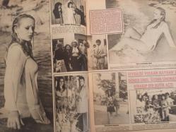 Pazar Haftalık Aktüalite Sinema Tiyatro Müzik ve Magazin Dergisi - 1974 Yılı - Sayı:988 - Seher Şeniz - Nükhet Duru - Seyhan Karabay - Aysun Erge - Arzu Okay - Emel Özden - Seyhan Karabay - Emel Özden - Volkan Kayhan - ''Ben Muazzez Abacı'' Atilla ile gözlerimiz bir birleşti ve bir daha ayrılmadı - Muazzez Abacı - Fagrettin Aslan - Melek Görgün Dev Posteri - Hülya Koçyiğit'ten sonra Türkan Şoray'da şirket kurdu - Filiz Akın - Muzaffer Özpınar - Belgin Doruk - Filiz Akın  Dikkat! - Çetin İnanç - Dansözlükte iş kalmayınca Figen Han kürkçü dükkanına döndü - Sermet Serdengeçti - Melek Görgün - Yılmaz Köksal - Yeşim Yükselen - Feri Cansel - Turgut Akan - Nuri Sesigüzel - ''Dut gibi aşığım'' fotoğraf ve haberi - Posterli Tam Takım Dergi