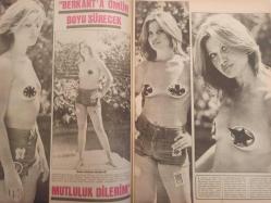 Pazar Haftalık Aktüalite Sinema Tiyatro Müzik ve Magazin Dergisi - 1974 Yılı - Sayı:987 - Arzu Okay - Alev - ''Berkant'a ömür boyu sürecek mutluluk dilerim'' - Serpil Örümcer - Türkan Şoray - Hülya Koçyiğit - Cüneyt Arkın - Zennube - ''Ben Muazzez Abacı'' - Atilla Kurtbaş - Ela Altın - Turhan Özek - Hülya Sözer - Tamer Şener - Necdet Tokatlı - Osman Adaş - Semra Ersoylu - Ahmet Melik - Selçuk Aygın - Ünal Narçın - Semra Ersoylu - Tamer Şener - Zeki Çetin - Atilla Kurtbaş - Osman Türen - Sevim Deran - İnci Çayırlı - Müşerref Tezcan Dev Posteri - Ünlüler Albümü: Nuri Sesigüzel - Abdurrahman Palay - Muhterem Nur - Figen Say - Zeynep Aksu - Sevda Ferdağ - Sema Eyüboğlu - Aytaç Arman - İlhan Engin, bu filmi festival için yaptığını söylüyor - Tamer Yiğit - Rukiye Yiğit - Nükhet Duru'nun keyfine diyecek yok: ''Artık hiç kimseye borçlu değilim'' fotoğraf ve haberi - Posterli Tam Takım Dergi