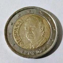 2 EURO MADENİ PARA 2002 Yılı İspanya (Resimdeki Ürün Gönderilecektir) (44)