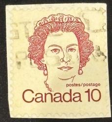 Kanada Pulu - Canada Stamp - Mektup Zarfından Kesilmiş / Postadan Geçmiş Pul Filateli - KRALİÇE ELİZABETH - 10 PARA YABANCI PULLAR