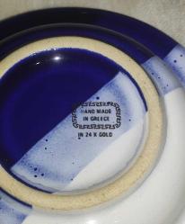 18139-MUHTEŞEM GÜZELLİKDE 4 PARÇA HAND MADE IN GREECE IN 24 K GOLD PORSELEN OBJE VE KÜLLÜK