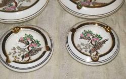 18140-MUHTEŞEM GÜZELLİKDE 6 ADET HAND MADE IN RHODES BY KINOYS IN 24 K GOLD PORSELEN TAKIMI