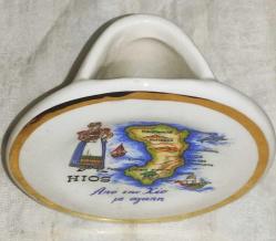 18141-ÇOK ŞAHANE HAND MADE MADE IN GREECE 24 K GOLD PORSELEN ÇİÇEKLİK