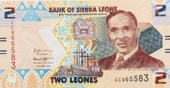 SIERRA LEONE 2 Leones, 2022 ÇİL