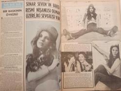 Pazar Haftalık Aktüalite Sinema Tiyatro Müzik ve Magazin Dergisi - 1974 Yılı - Sayı:981 - Meral Orhonsay - Aynur Akarsu - Senar Seven'in birisi resmi nişanlısı olmak üzere, iki sevgilisi var - Selen Batıkan İstanbul-Bursa mekik dokuyor - Serpil Örümcer - Berkant - Engin Işık - Seyyal Taner Dev Posteri - Yılmaz Köksal - Tevfik Fikret - Arzu Okay - Çetin İnanç - Eva Bender - Tunç Başaran - Ülkü Özen - Arzu Okay - Hale Soygazi - Ahmet Özhan - Yücel Uçanoğlu - Ayla Algan - Kartal Tibet - Fatma Belgen - Elif Pektaş - Ajda Pekkan - Tennur Solak - Ahmet Tarık Tekçe - Öztürk Serengil - Senih Orkan - Sevda Ferdağ fotoğraf ve haberi - Posterli Tam Takım Dergi