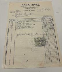 Yahudi Eczacı / Leon Joaf Halefi Eliza joaf Fatura 1978
