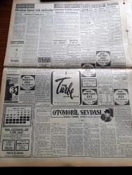 Vatan Gazetesi - 13 Aralık 1954 - Ahmet Emin Yalman Köşe Yazısı - Kıbrıs İçin Gençlik Adına Birleşmiş Milletlere Başvuruldu - Finlilere Dün 6 2 Mağlup Olduk - Müslüman Kardeşler'den Beş Kişi Daha İdama Mahkum Edildi - NATO'ya Karşı Doğu Bloku -  Mevlana Töreni İçin Endişeler - Otomobil Sevdası Yazan İsmail Ateş Yazı Dizisi - Ava Gardner'e Bombay'da Büyük Tezahürat Yapıldı - Rubirosa Ve Zsa Zsa Gabor Evleniyor - Hoş Memo Karikatür - Stalin Nasıl Öldürüldü Çeviren Rahşan Ecevit - Çin Bilmecesi Formoza - Sir Julius Levy'nin Yükselişi Yazan Daphne Du Maurier - Eski Nazi Kumandaları Şimdi Ne İş Yapıyorlar - Galatasaray Beykoz'u 1 0 Mağlup Etti - Gripin - Beşiktaş Galatasaray Maçının Hakemi Marijan