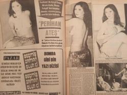 Pazar Haftalık Aktüalite Sinema Tiyatro Müzik ve Magazin Dergisi - 1974 Yılı - Sayı:960 - Seher Şeniz - Elif Pektaş - Ayşecik - Zeynep Değirmencioğlu - Hamdi Değirmencioğlu - Serkan Acar - Efgan Efekan - Baha Gelenbevi - Zeynep Değirmencioğlu - Neriman Köksal - Öztürk Serengil - Gönül Beyhan - Kenan Pars - ''Perihan Ateş'' - Yeşilçam'da Aysel Tanju, Birsen Ayda, Özcan Tekgül - Marilyn Monroe - İkinci kocası Di Maggio bu fotoğraflara deli oldu - Arzu Okay - Metin İnselel - Volkan Kayhan - Metin Altınbaş - Sermet Serdengeçti - Mesut Engin - Salih Kırmızı - Sevda Ferdağ ablasıyla ortak olup paralarını tiyatroya yatırdı - Ferda Ferdağ - Aşk İstanbul'da - Feri Cansel - Hülya Tuğlu - Fikret Hakan - Işık Nur Yavuz - Leyla Sayar - Sevinç Pekin - Zeyno Çilem - Turgut Akan - Muzaffer Alp fotoğraf ve haberi - Dergi Tam Değildir Sadece 12 Sayfası Mevcuttur