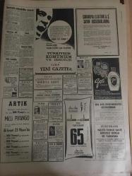 HÜRRİYET GAZETESİ 11 NİSAN 1967 YIL :19 SAYI :6805---Rumlarla Mücahitler Yine Çarpıştı ---Misyoner çift Türkiye de karanlık işler çevirmiş ---Gece kulüpleri cırtlak sesli artist Jayne Mansfield  in işine son verdi ----Hamido ,oğlunu kaza ile öldüren gazeteciden  davacı olmadı ---Beş kişi hamile kadını kaçırarak tecavüz etti ---Polis teşkilatının 122 . kurtuluş yılı kutlandı ---Florya tesislerine ait yeni zamlı tarife tespit edildi ---Tankerden akan petrol ,Fransa  sahillerine indi ---Beşiktaş neden bocalıyor ?--Devler aynı hiza da ---Altaylılar :Beşiktaş büyük konuşmanın  cezasını çekti ---Sunay ,Harikalar diyarında ---Moda da cesedi bulunan şahsın cinayete kurban gittiği sanılıyor ---Toto da 13 maçı iki kişi bildi ---Büyük Asker Mareşal Fevzi Çakmak Anıldı ---Sunay ı götüren helikopterin pilotu başkanla Türkçe  konuştu ---