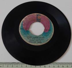 GÜLCAN OPEL UYAN YARİM UYAN-HANDAN 45'LİK PLAK NOSTALJİ  ORİJİNAL NADİRDİR