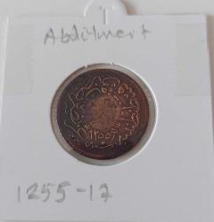 1255-17 BAKIR 5 PARA SULTAN ABDÜLMECİD DÖNEMİ MISIR BASKISI ORİJİNAL ÇOK TEMİZ TT2NN3R ÇOK NADİRDİR