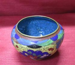 AnTiKa CLOISONNE MiNeLi BRONZ KüÇüK DEKORATİF KÜP....