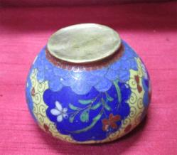 AnTiKa CLOISONNE MiNeLi BRONZ KüÇüK DEKORATİF KÜP....