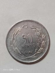 TÜRKİYE CUMHURİYETİ 50 KURUŞ 1972  ÇÇT
