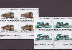2003 Taşıtlar 4'lü Blok Mnh Lüks Tam Seri Pul