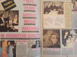 Pazar Haftalık Aktüalite Sinema Tiyatro Müzik ve Magazin Dergisi - 26 Ocak 1973 - Sayı:853 - Piraye Uzun - Anuşka - Filiz Akın 1973 - Nalan Çöl ''Yeşilçam'' için İzmir'i de aşkını da terk etti - Seren Serengil - Öztürk Serengil  - Berker İnanoğlu - Fahrettin Aslan - Ümit Utku - Behiye Aksoy - Orhan Elmas - Berker İnanoğlu'nun eski eşi Aysel Mirsim - Murat Soydan - Filiz Akın - Feri Cansel kararlı - Türkan Şoray - Rüçhan Adlı - Murat Soydan  - Fatma Girik - Memduh Ün - Halit Refiğ - Ayhan Işık - Seyyal Taner için tek parola... - Ünsal Emre - Ülkü Özen - Ülkü Ülker - Yeşim Yükselen - Yılmaz Köksal - Yalçın Gülhan - Figen Han küpünü iyice doldurdu fotoğraf ve haberi - Tam Takım Dergi
