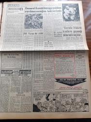 Vatan Gazetesi - 8 Temmuz 1961 - Anayasa Yarın Halk Oyuna Sunulacak - Devlet Başkanı Cemal Gürsel'e Göre Seçimi Ekim'de Yapmak Faydalı - Millet Partisi Başkanı Fahri Belen - Metin Toker Son Havadis'i Dava Etti - Vefat Eden Ermeni Patriği Haçaduryan Toprağa Verildi - Bulgar Balıkçıları Dün Serbest Bırakıldı - İstanbul Ermeni Patrikliği Ve Eçmiyazin Katolikosu Yazan Nizamettin Nazif Tepedenlioğlu - Kemal Tahir'in Romanı Yorgun Savaşçı Yazı Dizisi - İstanbul'da Beş Kabadayı Daha Bugün Şehir Dışına Çıkarılacak - Dansöz Kraliçesi Aysel Tanju'ya Göre Aşk Yok Alışkanlık Var - Turizm Ve Sanat Yazan Necati Cumalı - Milli Piyango Dün Çekildi - Atatürk Üniversitesinde İhtilaf - Celal Sılay Ölen Yazar Ernest Hemingway'ı Edebiyat Bakımından Ele Alınıyor - Berlin Film Festivali - Ton Ton Agah Çizgi Roman Sade Yalçın - Stiv Roper Çizen Saundes Ve Overgard - Metin Oktay Milano'da - Kral Metin Oktay'ın Veda Konuşması - Kral Metin Oktay Ve Karıncaezmez Şevki Fotoğraf - At Yarışları - Selim Soydan Fenere