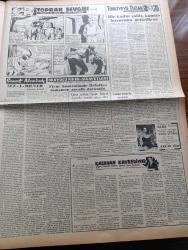 Vatan Gazetesi - 2 Mart 1955 - Ahmet Emin Yalman Köşe Yazısı - İsrailliler 38 Mısır Askerini Öldürdü - Kayıp Atom Alimi Bruno Pontecorvo Rusya'da Meydana Çıktı - İngiltere Hidrojen Bombası Yapıyor - Yeşildirek'teki Yangında Bir İşçi Öldü 15 İşçi Yaralandı - Selim Sarper Güvenlik Konseyi Başkanı Oldu - Hanımın Çiftliği Yazan Orhan Kemal Yazı Dizisi - Damlataş Mağarası Ve Üniversitelerimiz Yazan Kemal Saraçoğlu - Balkan Daimi Konseyi Toplantısı Devam Ediyor - Geçmişte Bugün Yazan Feridun Fazıl Tülbentçi Yazı Dizisi - Rus Çarı Birinci Nikola'nın Ölümü - Şah İsmail Yazan Feridun Fazıl Tülbentçi Yazı Dizisi - Mevlana Meselesi Yazan Abdülbaki Gölpınarlı Yazı Dizisi - Glenn Ford Carmen Filminde Done Jose Rolünde - Kazanan Kaybediyor Yazan Graham Greene Yazı Dizisi - İstanbul Paris Garnizonları Maçı Bugün Yapılıyor - Galatasaraylı Erdoğan Partener Fenerbahçe'ye Karşı Yer Alacak - Gripin - Almanya 240 Bin Dolarlık Sanayi Ve Sofra Şarabı Alacak - BP -Manhattan'da Üç Oda Yazan Simenon Yazı Dizisi