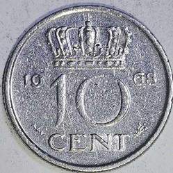 HOLLANDA 1968 10 CENT